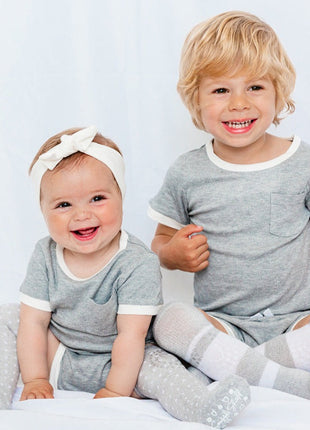 Ribbed Bamboo 2 Piece Shorts Set