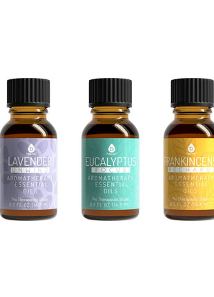 3 Pack Aromatherapy Essential oils (Lavender, Eucalyptus, Frankincense)
