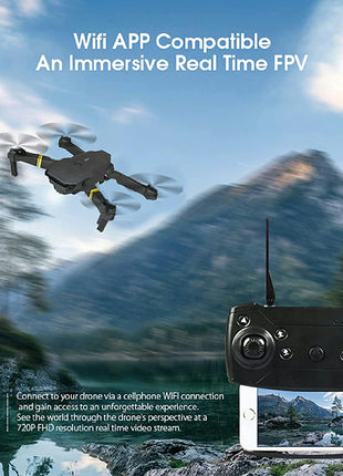 4K HD Dual Camera RC FPV WiFi Portable Wide Angle Foldable Quadcopter Drone