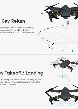 4K HD Dual Camera RC FPV WiFi Portable Wide Angle Foldable Quadcopter Drone