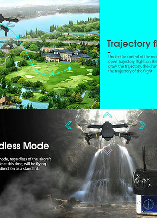 4K HD Dual Camera RC FPV WiFi Portable Wide Angle Foldable Quadcopter Drone