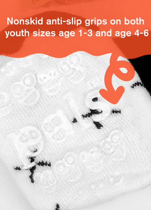 KIDS GHOST & SKELETON GLOW-IN-THE-DARK NO SLIP SOCKS